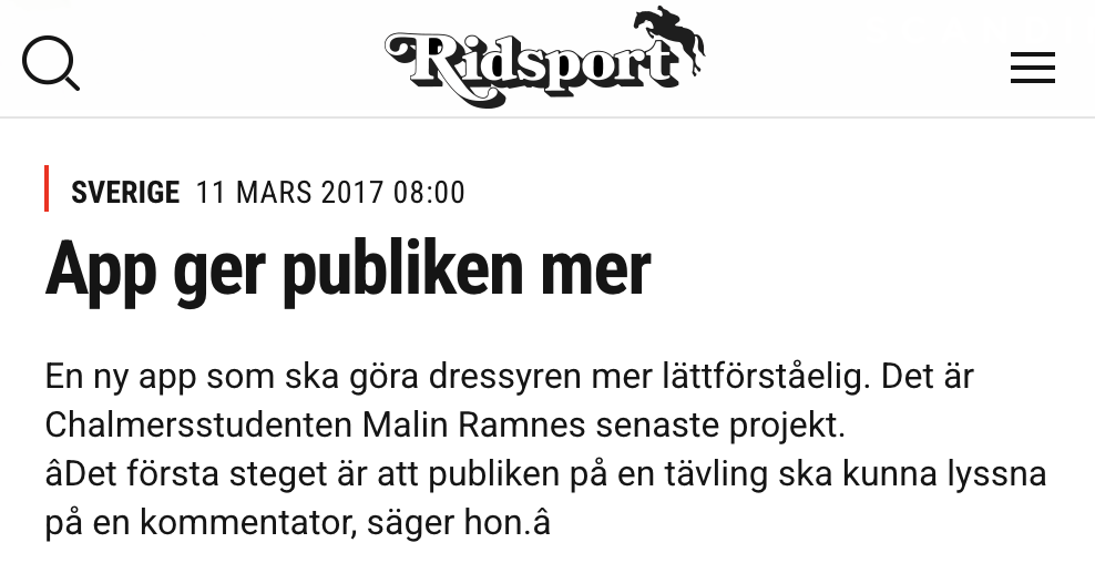 Tidningen Ridsport