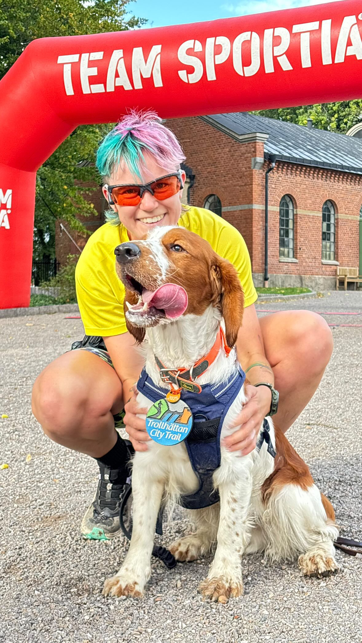 with dog